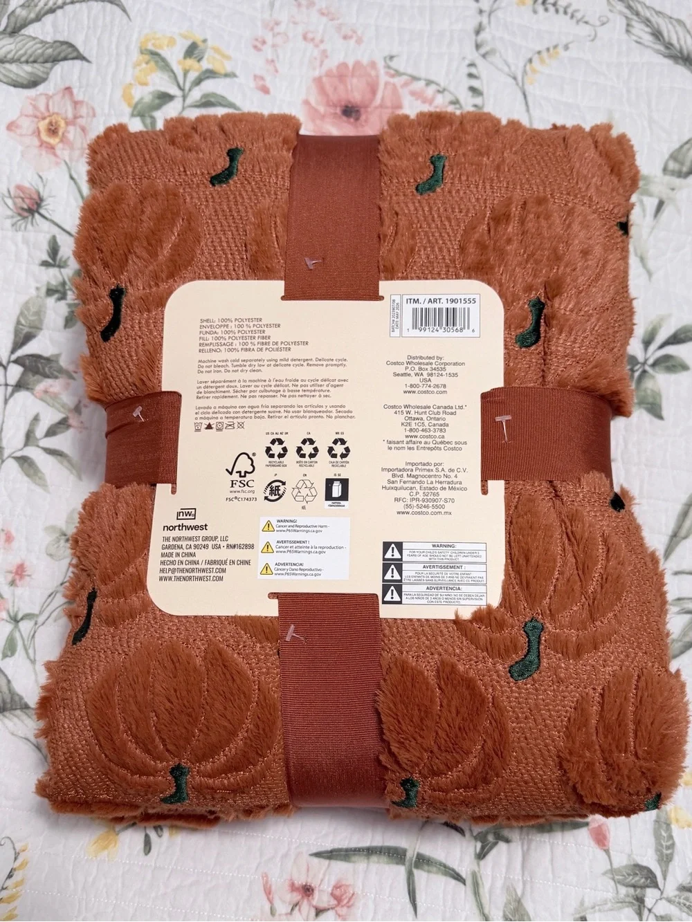 Viral Costco TikTok Orange Pumpkin Halloween Throw Blanket